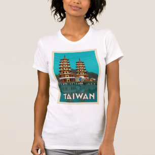 T-shirt Taïwan   Pagode Du Dragon Et Du Tigre
