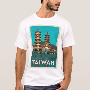 T-shirt Taïwan   Pagode Du Dragon Et Du Tigre