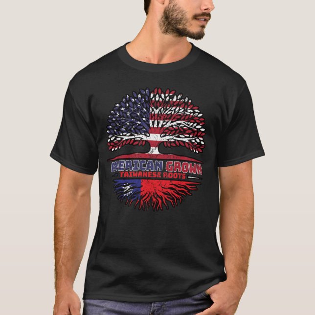 T-shirt Taïwanais Taïwan États-Unis États-Unis (Devant)