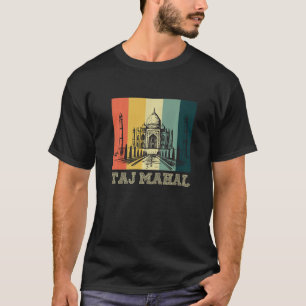 T-shirt Taj Mahal Retro Temple Vintage de l'Inde Asie