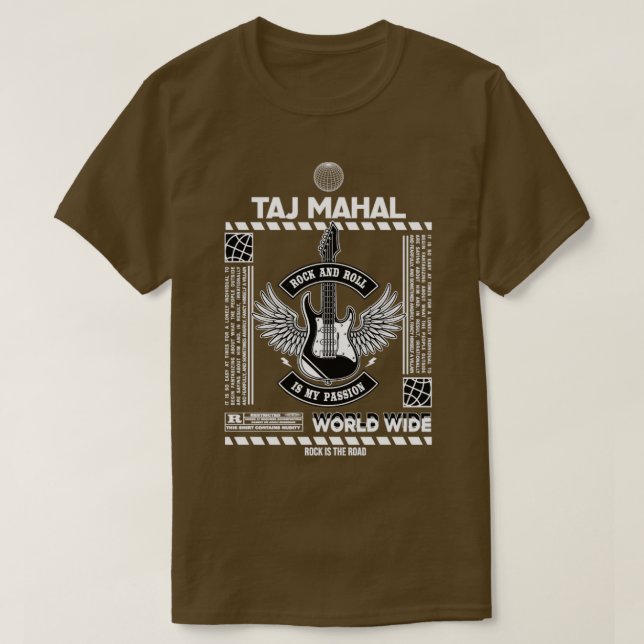 T-shirt Taj Mahal Rock And Roll est ma passion (Design devant)