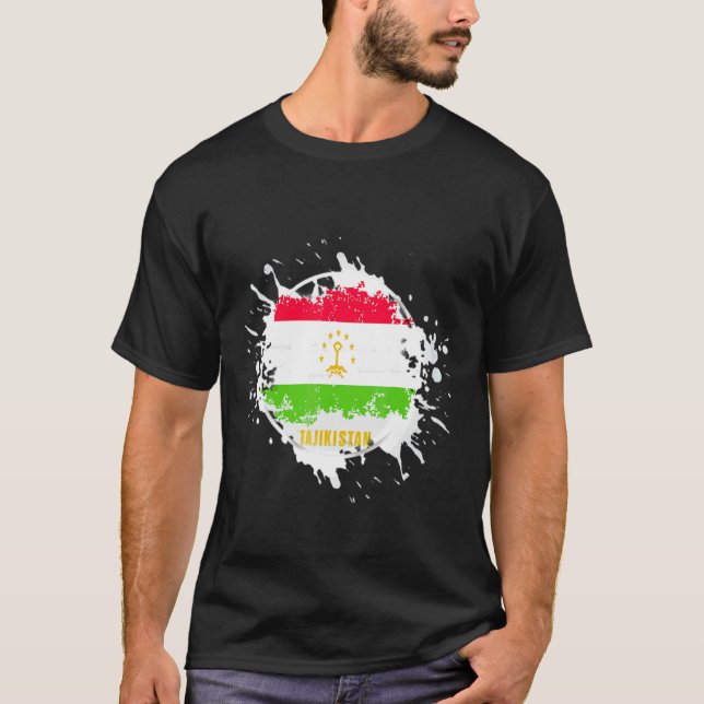 T-shirt Tajikistan Splash (Devant)