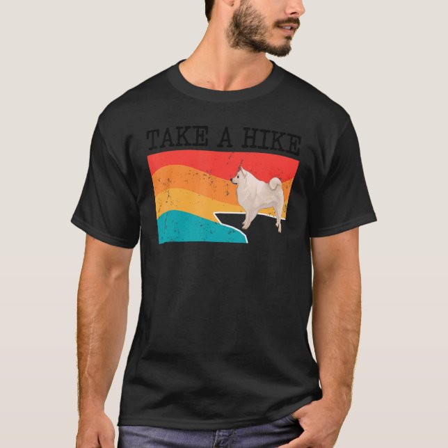 T-shirt Take A Hike American Eskimo Dog Graphic Hiking (Devant)