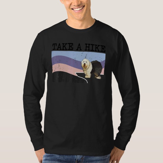 T-shirt Take A Hike Old English Sheepdog  Graphic Hiking (Devant)