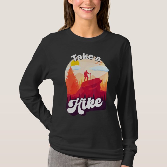 T-shirt Take a Hike Wildness Campfire Outdoor Survival Bus (Devant)