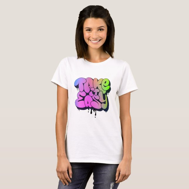 T-shirt Take It Easy Neon Graffiti Tee Uplift Collection (Devant entier)