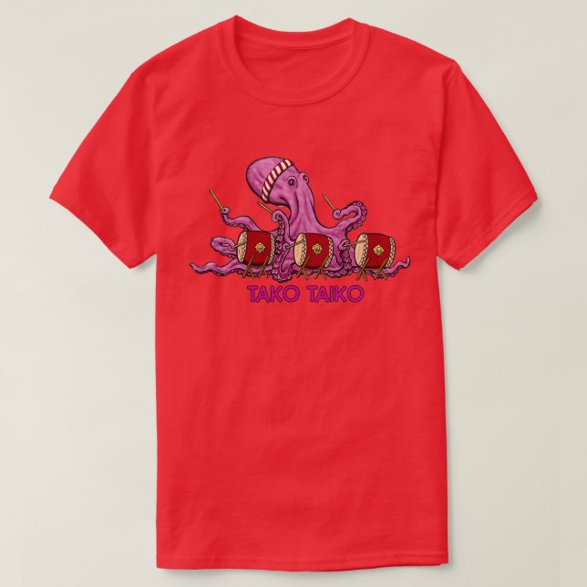 T-shirt Tako Taiko Musical Multi-Limbed Mollusk (Design devant)