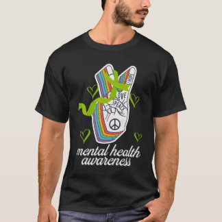 T-shirt Tal Health Awareness Month Love Peace Positive