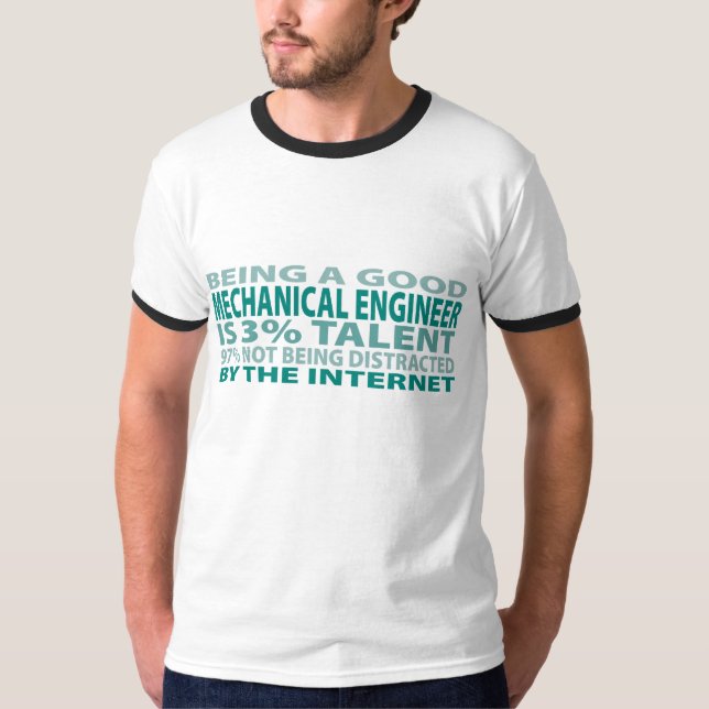 T-shirt Talent de l'ingénieur mécanicien 3% (Devant)