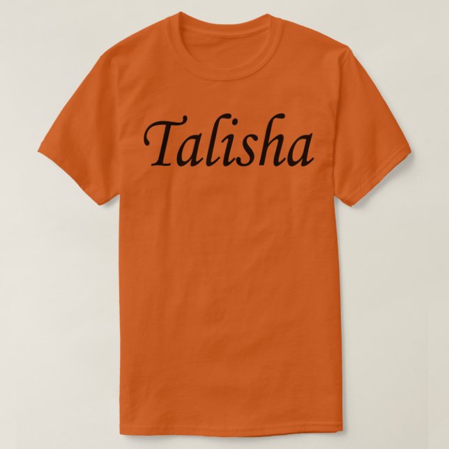 T-shirt Talisha nom noir lettres texte (Design devant)