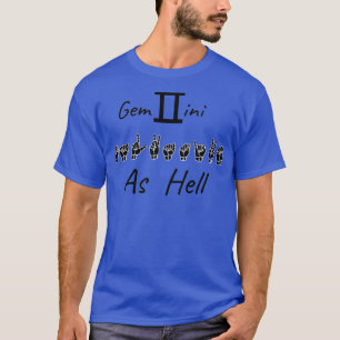 T-shirt TALKATIVE AS HELL GEMINI ASL Sign Language Design