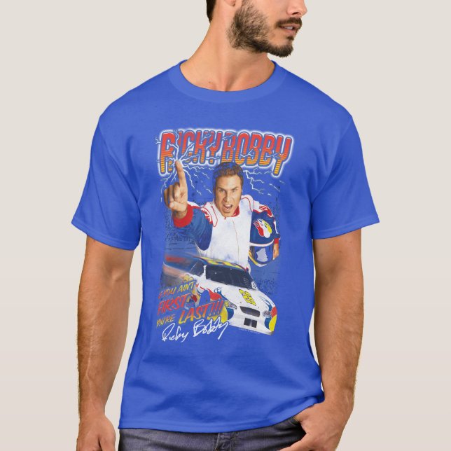T-shirt Talladega Nights Ricky Bobby Rétro Lightning Colla (Devant)
