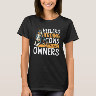 T-shirt Talonneurs Troupeaux de Vaches Chats et Propriétai