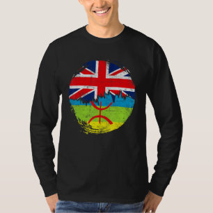 T-shirt Tamazight vintage avec racines du drapeau britanni