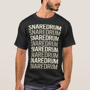 T-shirt Tambour à caisse claire avec texte blanc