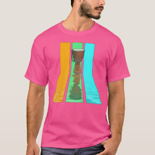 T-shirt Tambour Djembe De Style Vintage Des Années 80 Rétr
