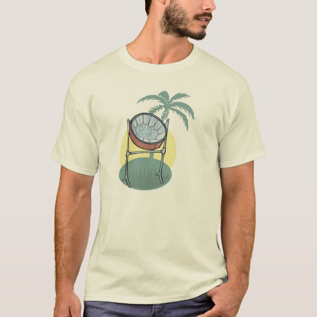 T-shirt tambour et palmier en acier (Devant)