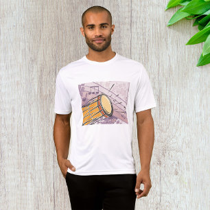 T-shirt Tambour traditionnel Bongo avec notes musicales