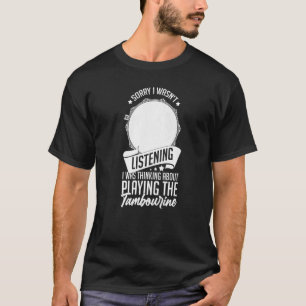 T-shirt Tambourine Instrument Drum Player Music Begin L