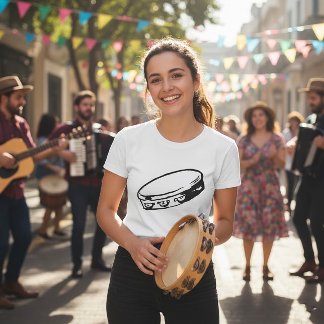 T-shirt tambourine pour femmes (Créateur téléchargé)