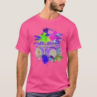 T-shirt Tambours à tambour à instrument de musique coloré