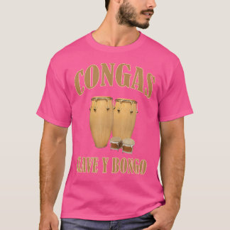 T-shirt Tambours Congas Et Bongos Percussion Pour Hommes