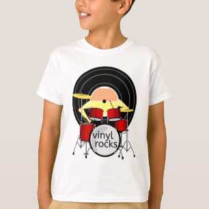 T-shirt Tambours de musique vinyle