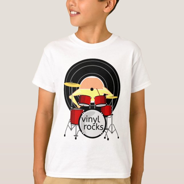 T-shirt Tambours de musique vinyle (Devant)