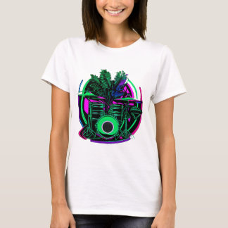 T-shirt Tambours Retro Synthwave