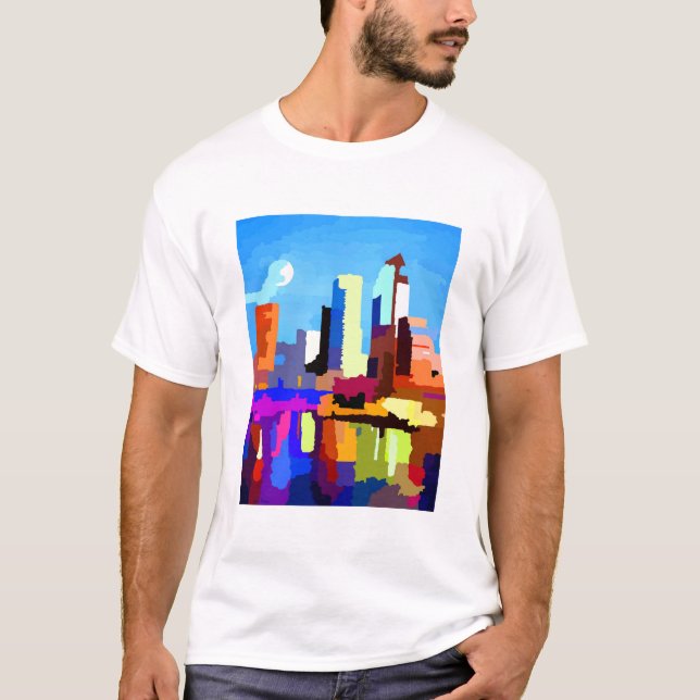 T-shirt Tampa Bay Skyline Moonrise (Devant)