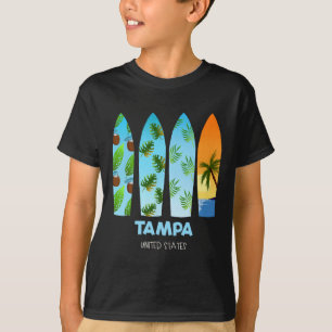 T-shirt Tampa États-Unis Surfing Planche de surf