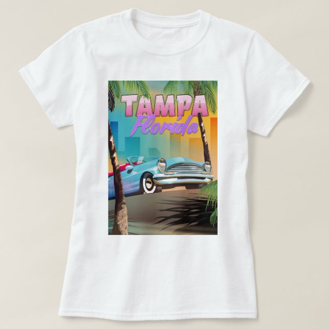 T-shirt Tampa Florida belle affiche de voyage. (Design devant)