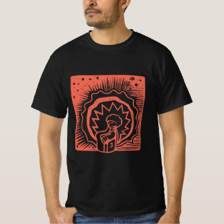 T-shirt Tampon de bloc rouge impression
