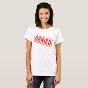 T-shirt Tampon en caoutchouc rouge refusé