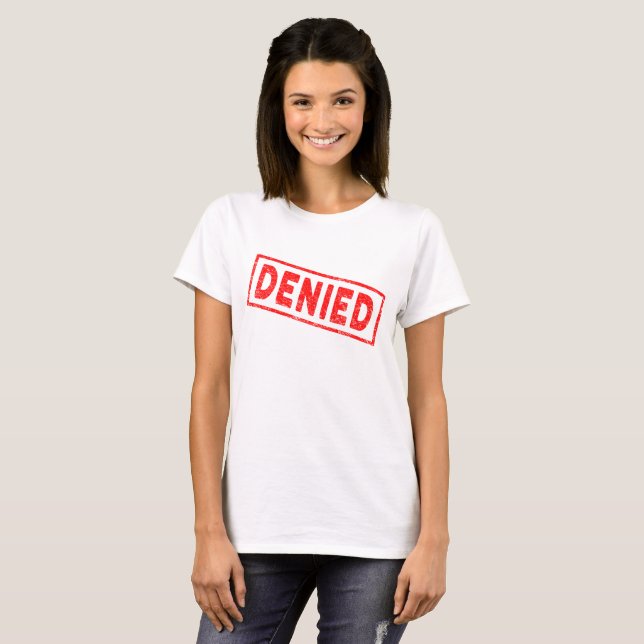 T-shirt Tampon en caoutchouc rouge refusé (Devant entier)
