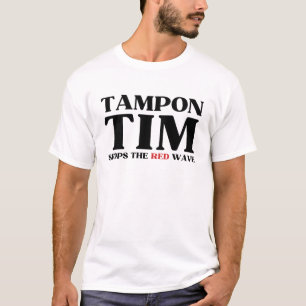 T-shirt Tampon Tim Arrêtera Le Red Wave-Tim Walz 2024