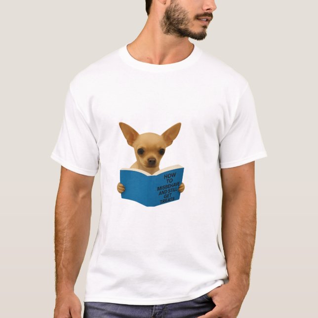 T-shirt Tan Chihuahua how to Misbehave  (Devant)