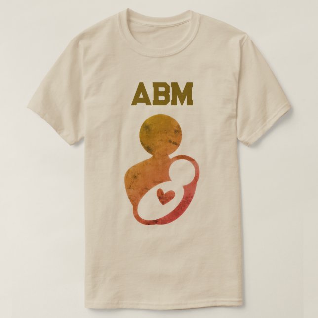 T-shirt Tan Mother Baby ABM Peace Love Breastmilk (Design devant)