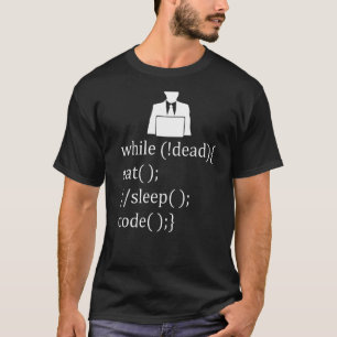 T-shirt Tandis que les morts mangent le code du sommeil
