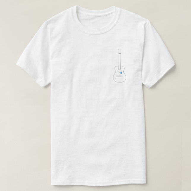 T-shirt Tandis que ma guitare pleure doucement (Design devant)