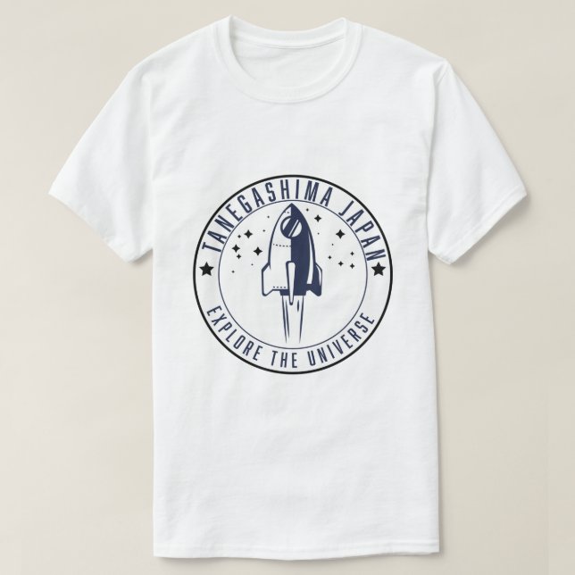 T-shirt Tanegashima Japon Explorez l'Univers  (Design devant)