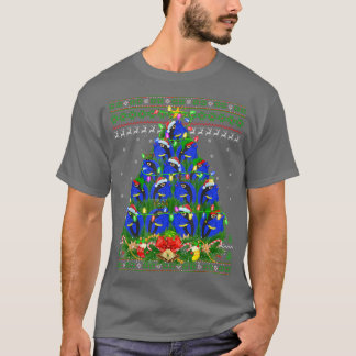 T-shirt Tang Fish Xmas Lighting Tree Père Noël Tang Ugly C