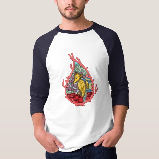 T-shirt Tanga the Seahorse Chemise Lumière Homme (Devant)