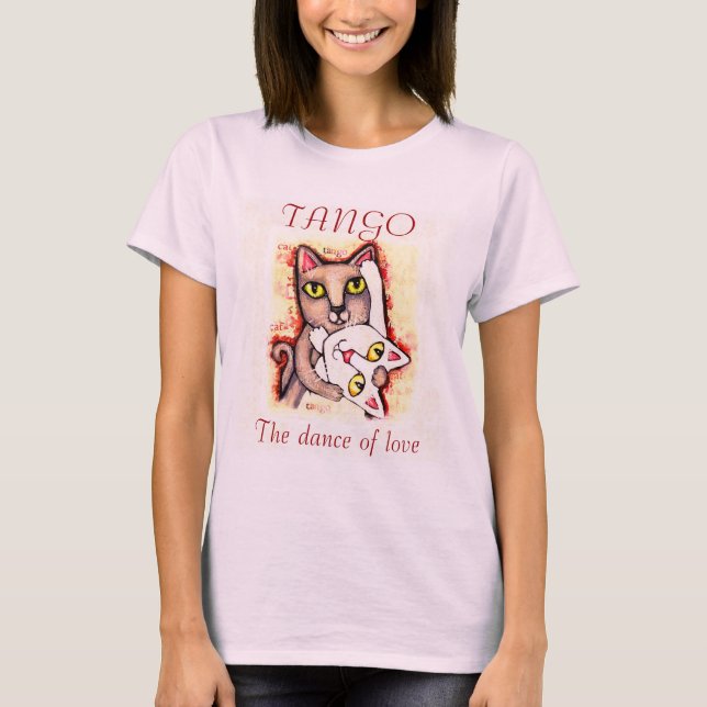 T-shirt Tango Cats Dance (Devant)