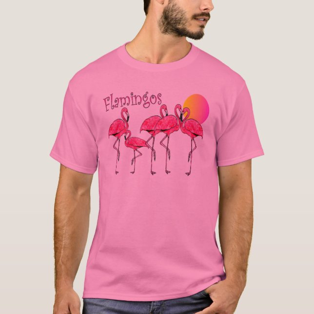 T-shirt Tango de Flamant rose au coucher du (Devant)