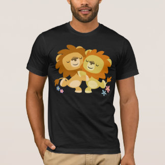 T-shirt Tango Lions deux mignons caricatures