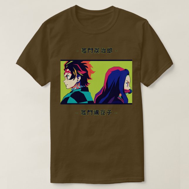 T-shirt tanjiro kamado et nezuko kamado In Wpap Art (Design devant)
