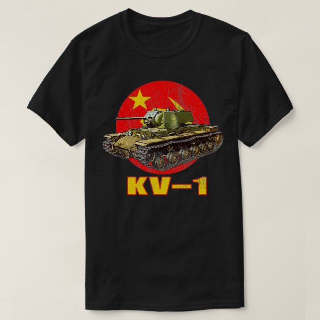 T-shirt Tank soviétique 2ÈME GUERRE MONDIALE KV1 Tank lour (Design devant)