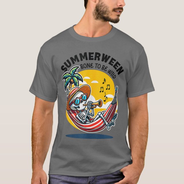 T-shirt Tank Summerween Bone to Be Wild Skeleton 1 (Devant)