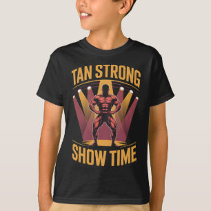 T-shirt Tanning Lit Tan Athlètes Forts Gym Goes Bronze T